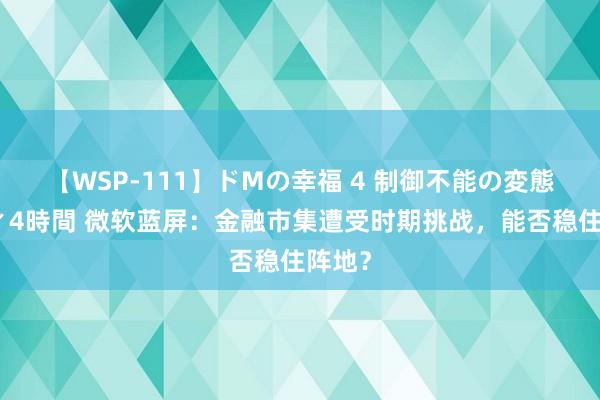 【WSP-111】ドMの幸福 4 制御不能の変態ボディ4時間 微软蓝屏：金融市集遭受时期挑战，能否稳住阵地？