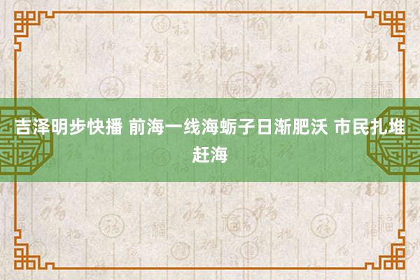 吉泽明步快播 前海一线海蛎子日渐肥沃 市民扎堆赶海